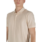 EA7 Emporio Armani Beige Cotton Polo Shirt - Zeiniez