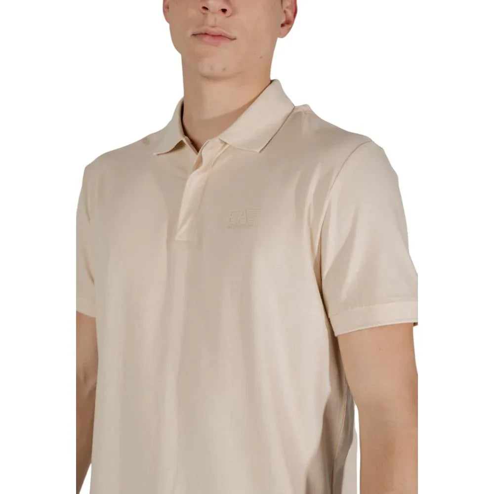 EA7 Emporio Armani Beige Cotton Polo Shirt - Zeiniez