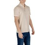 EA7 Emporio Armani Beige Cotton Polo Shirt - Zeiniez
