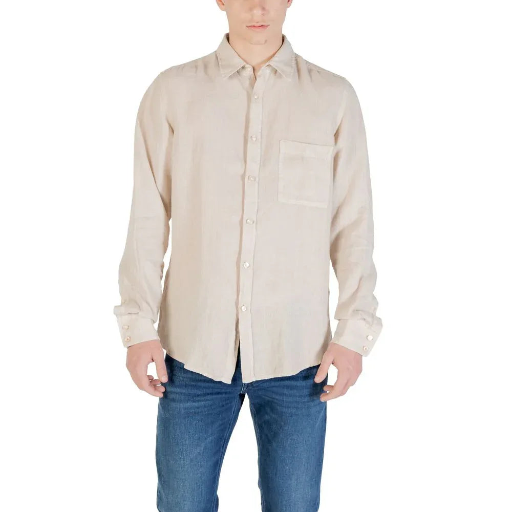 Hugo Boss Beige Linen Shirt - Zeiniez