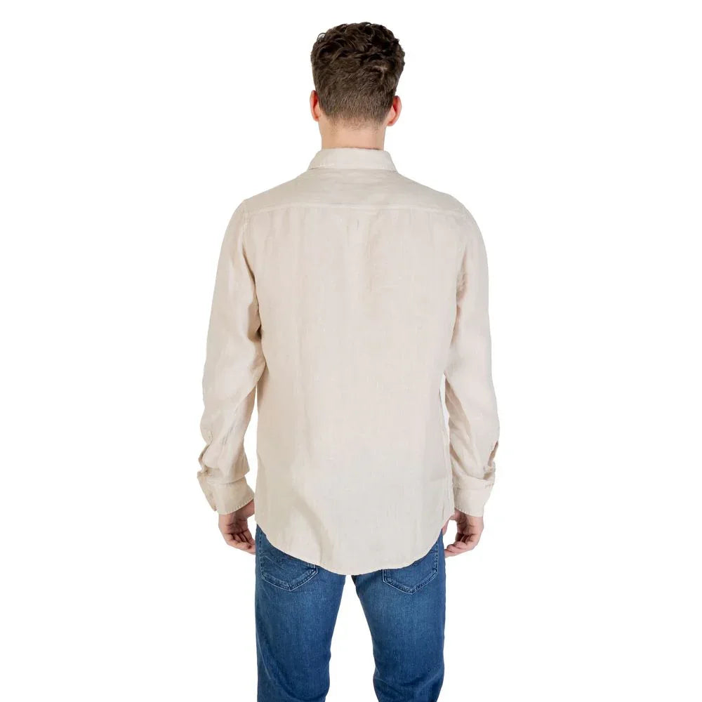 Hugo Boss Beige Linen Shirt - Zeiniez