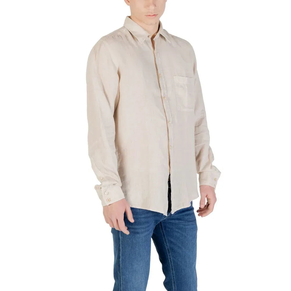 Hugo Boss Beige Linen Shirt - Zeiniez