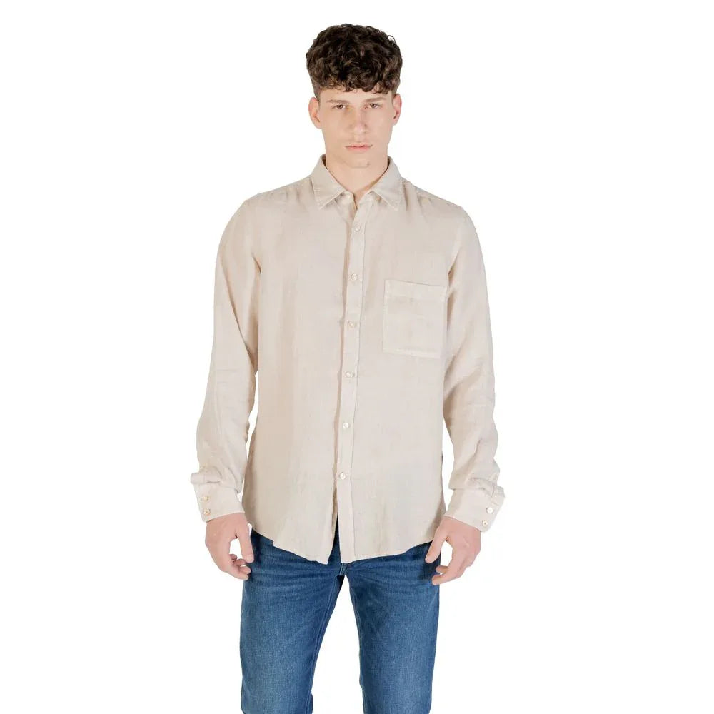 Hugo Boss Beige Linen Shirt - Zeiniez