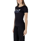 EA7 Emporio Armani Black Cotton T-Shirt - Zeiniez