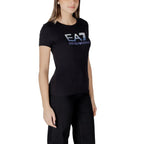 EA7 Emporio Armani Black Cotton T-Shirt - Zeiniez