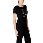 EA7 Emporio Armani Black Cotton T-Shirt - Zeiniez