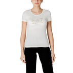 EA7 Emporio Armani Cream Modal T-Shirt - Zeiniez