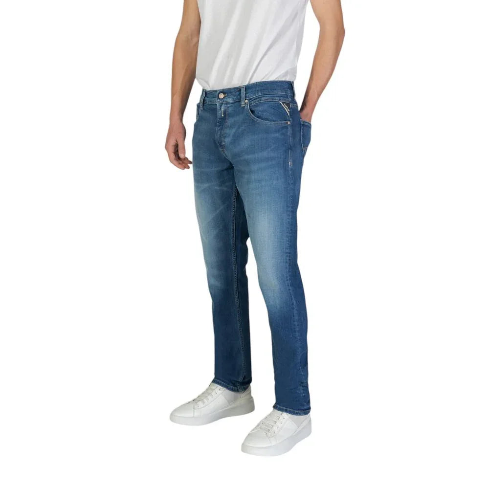 Replay Blue Cotton Slim Fit Jeans - Zeiniez