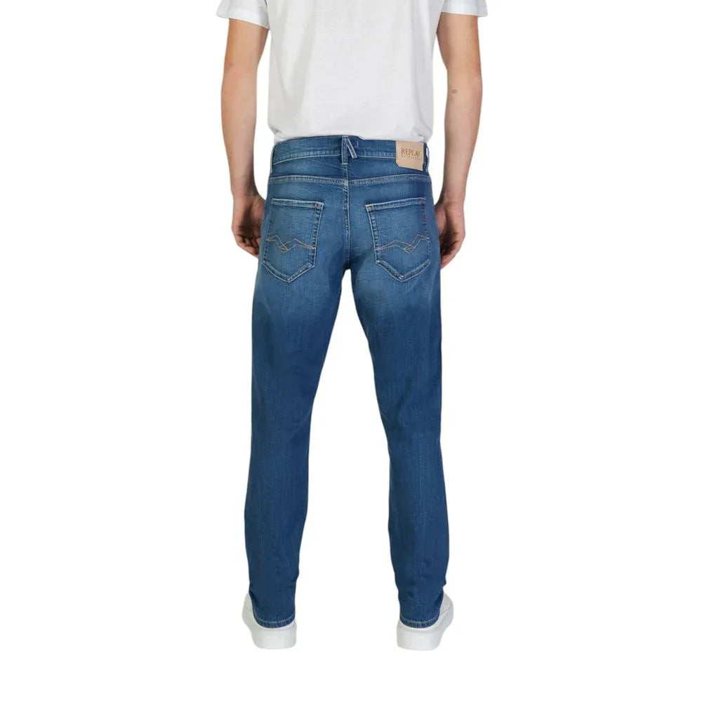 Replay Blue Cotton Slim Fit Jeans - Zeiniez