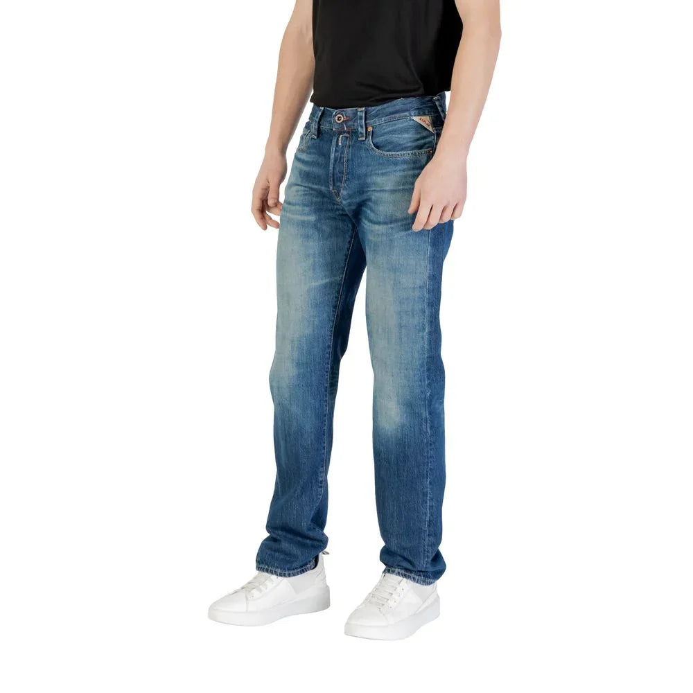 Replay Blue Cotton Relaxed Fit Jeans - Zeiniez