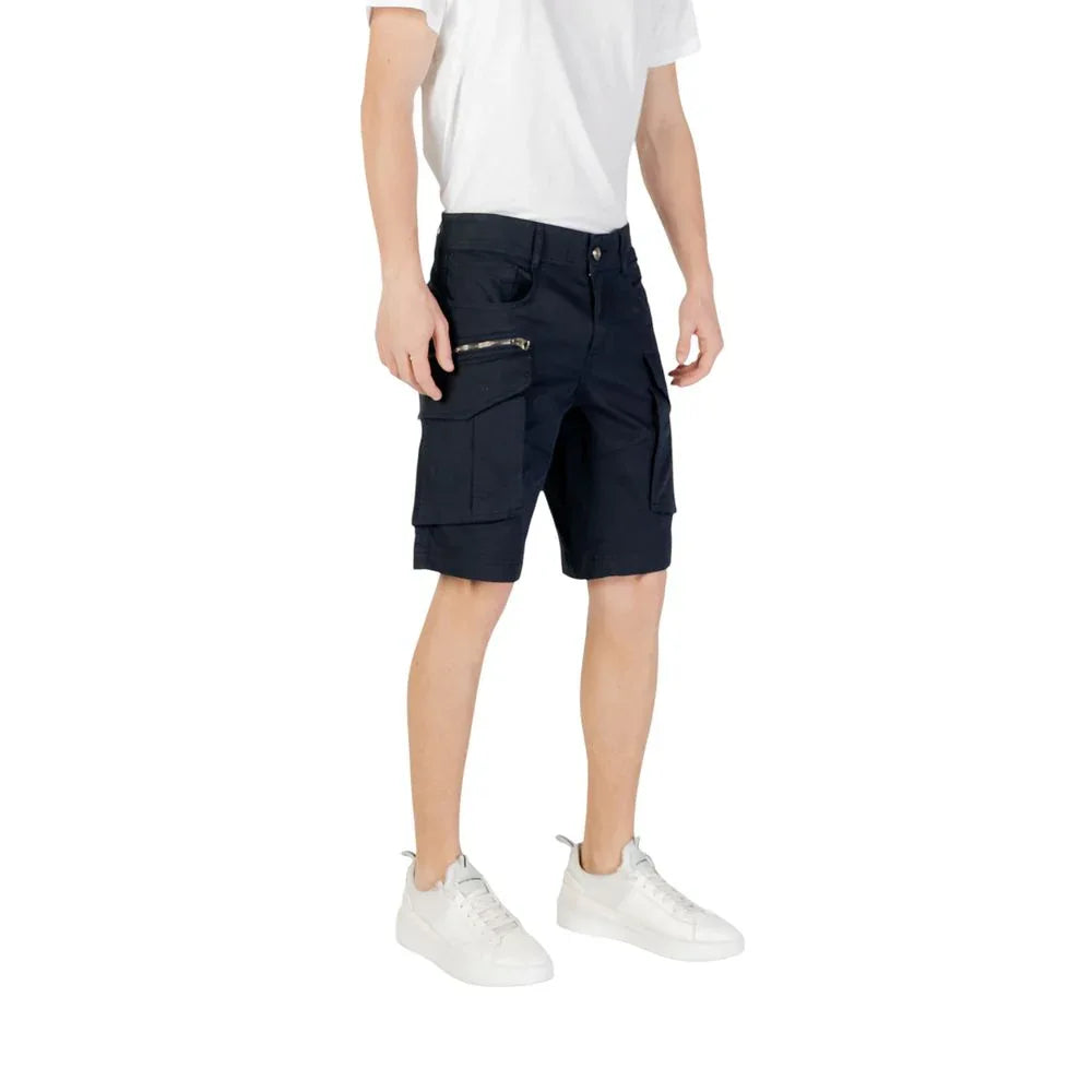 Replay Blue Cotton Bermuda Shorts - Zeiniez