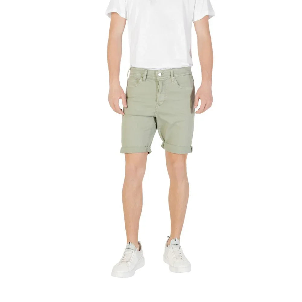 Replay Bicolor Cotton Bermuda Shorts - Zeiniez