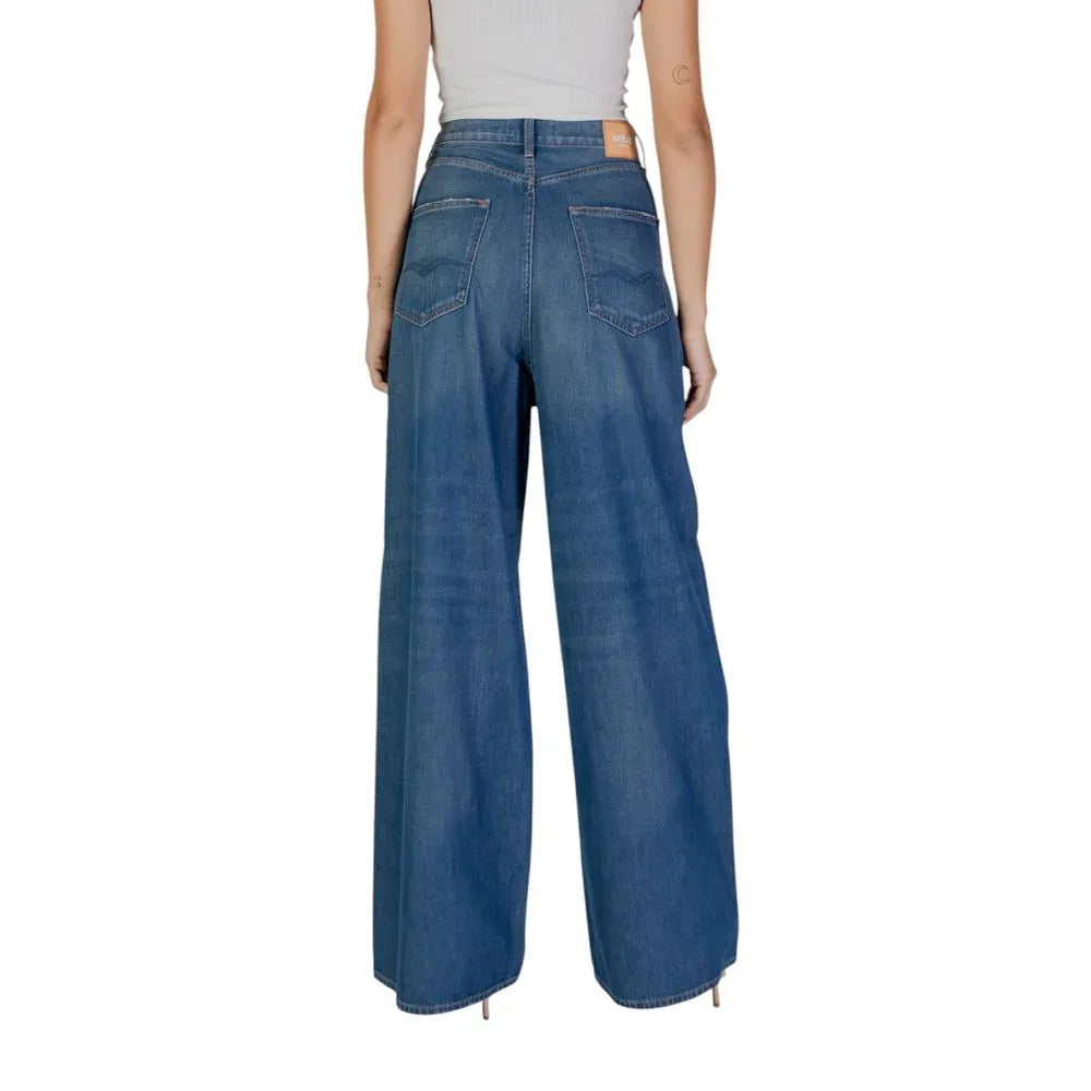 Replay Blue Cotton Bootcut Jeans - Zeiniez