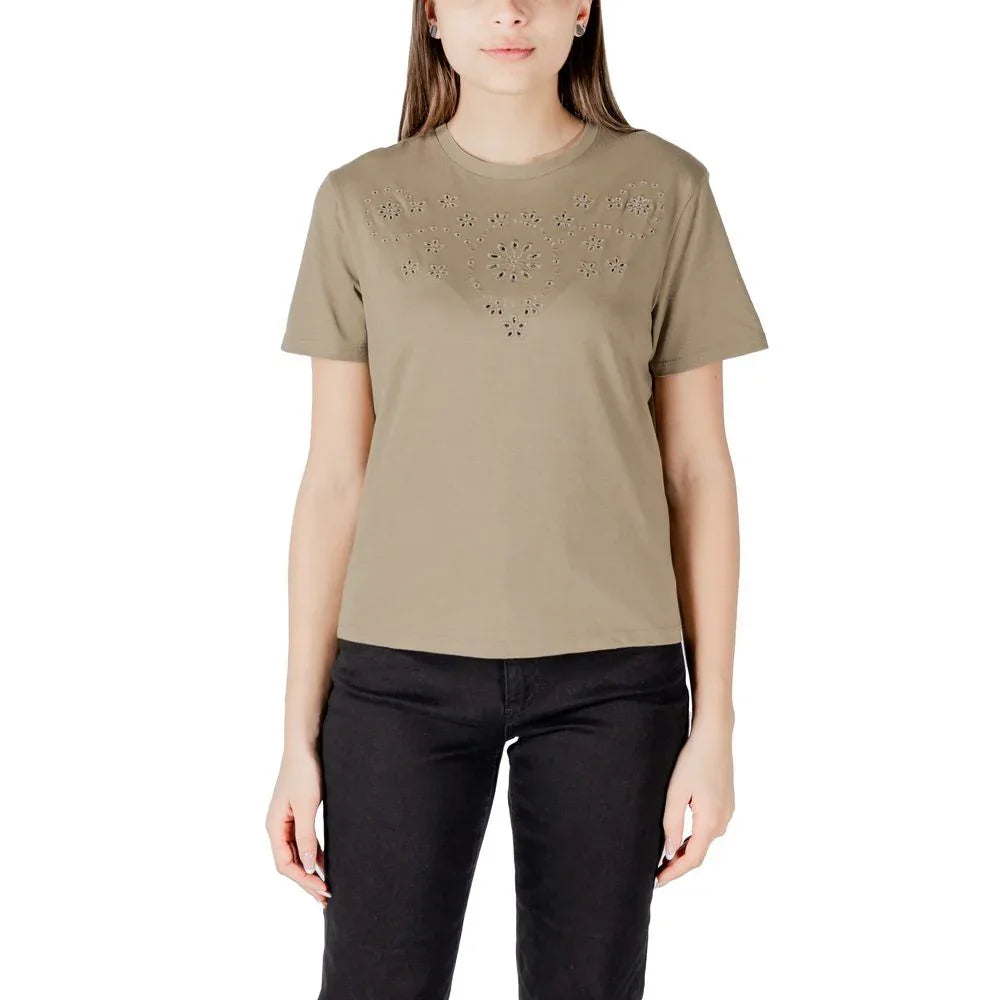 Jacqueline De Yong Bicolor Cotton T-Shirt - Zeiniez