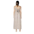 Only Beige Recycled Polyester Long Dress - Zeiniez