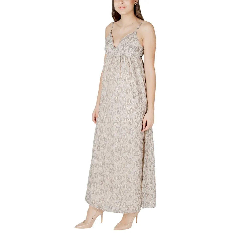 Only Beige Recycled Polyester Long Dress - Zeiniez