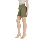 Only Green Viscose Bermuda Shorts - Zeiniez