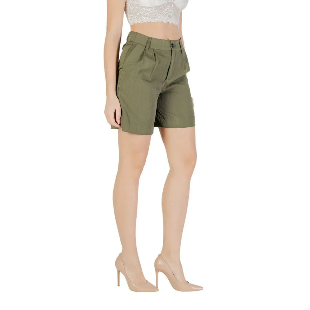 Only Green Viscose Bermuda Shorts - Zeiniez