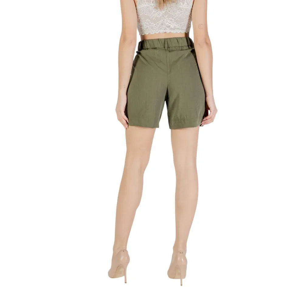 Only Green Viscose Bermuda Shorts - Zeiniez