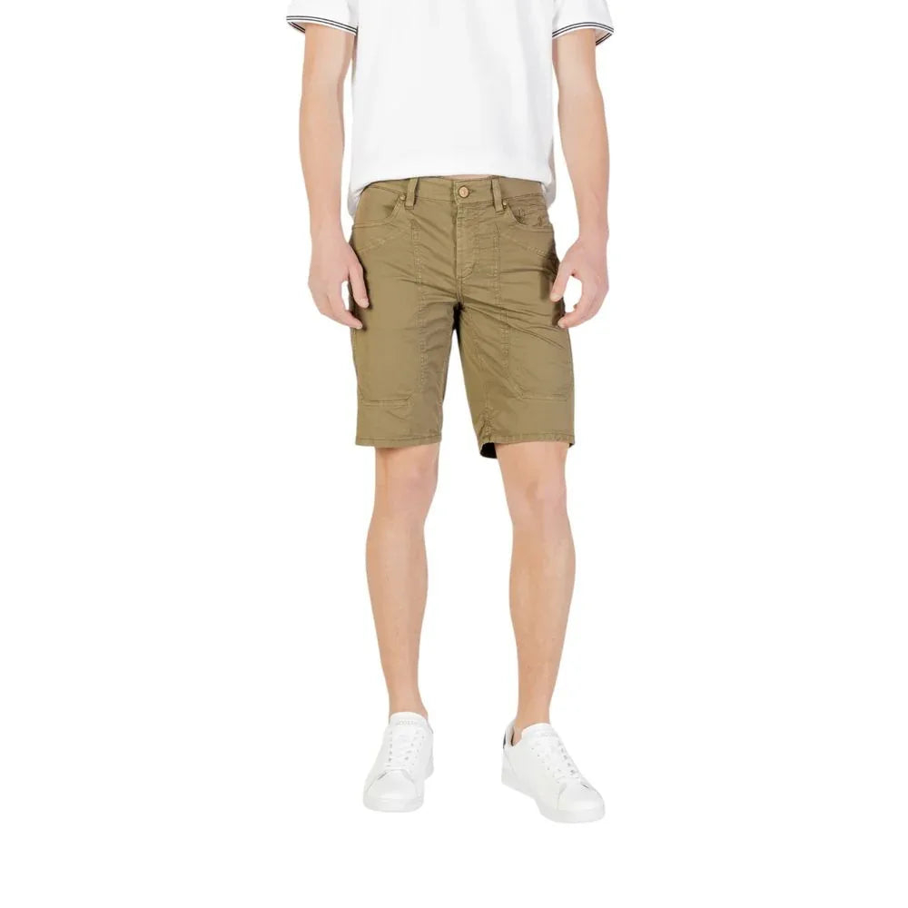 Jeckerson Green Cotton Bermuda Shorts - Zeiniez