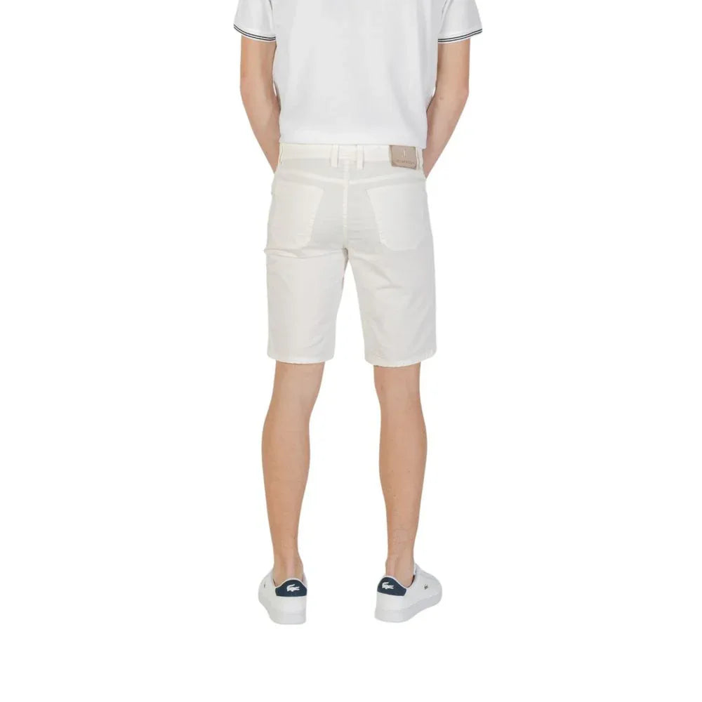 Jeckerson White Cotton Bermuda Shorts - Zeiniez