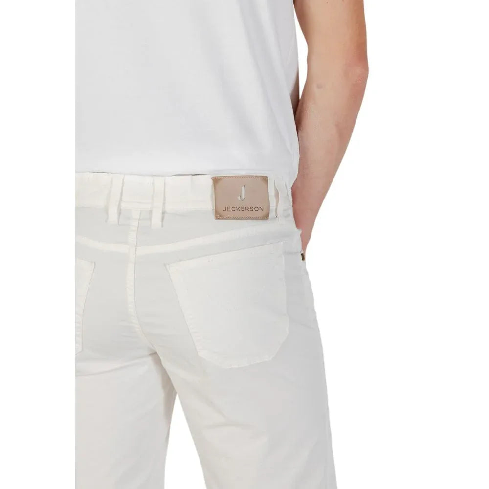 Jeckerson White Cotton Bermuda Shorts - Zeiniez