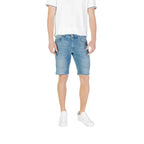 Jeckerson Light Blue Cotton Bermuda Shorts - Zeiniez