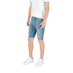 Jeckerson Light Blue Cotton Bermuda Shorts - Zeiniez