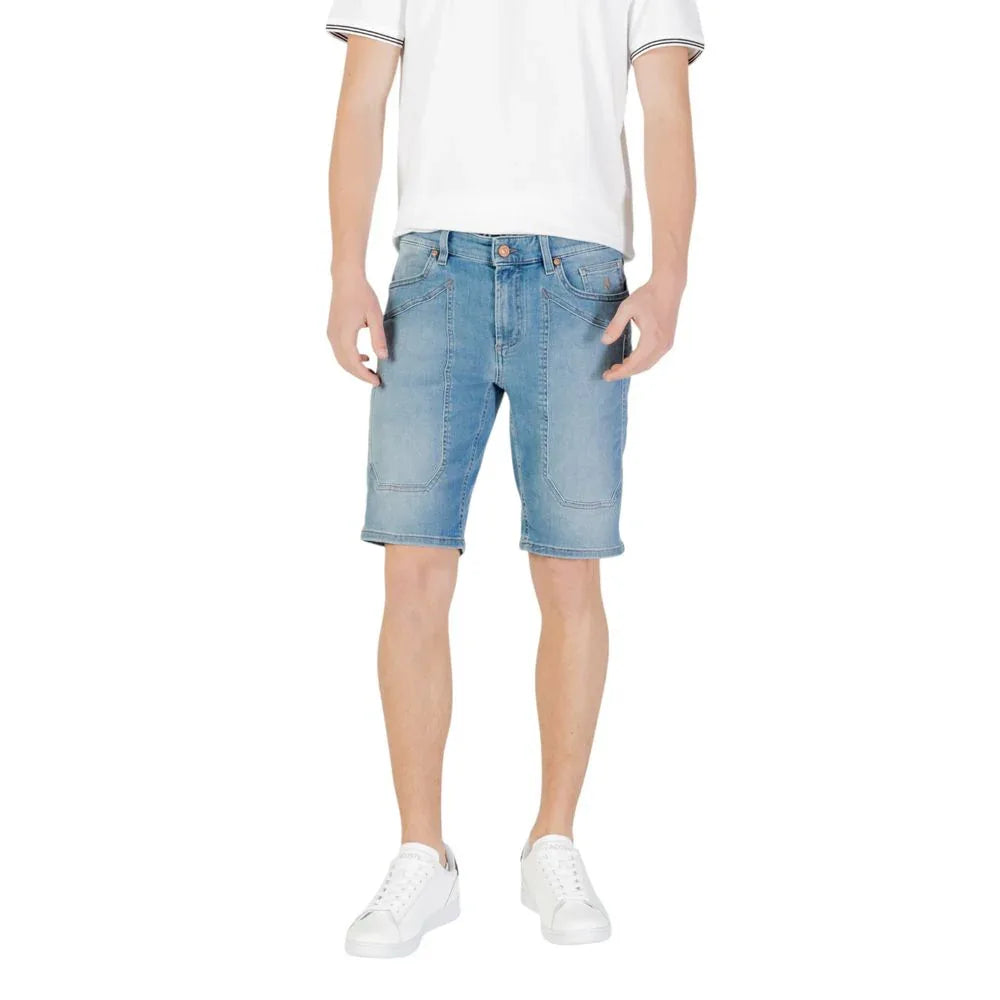 Jeckerson Light Blue Cotton Bermuda Shorts - Zeiniez