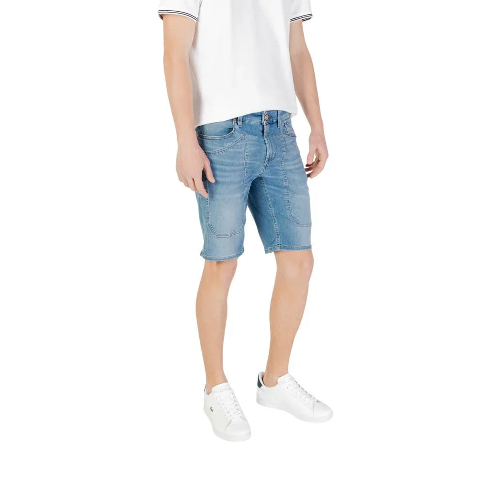 Jeckerson Light Blue Cotton Bermuda Shorts - Zeiniez