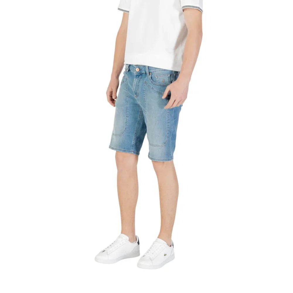 Jeckerson Light Blue Cotton Bermuda Shorts - Zeiniez