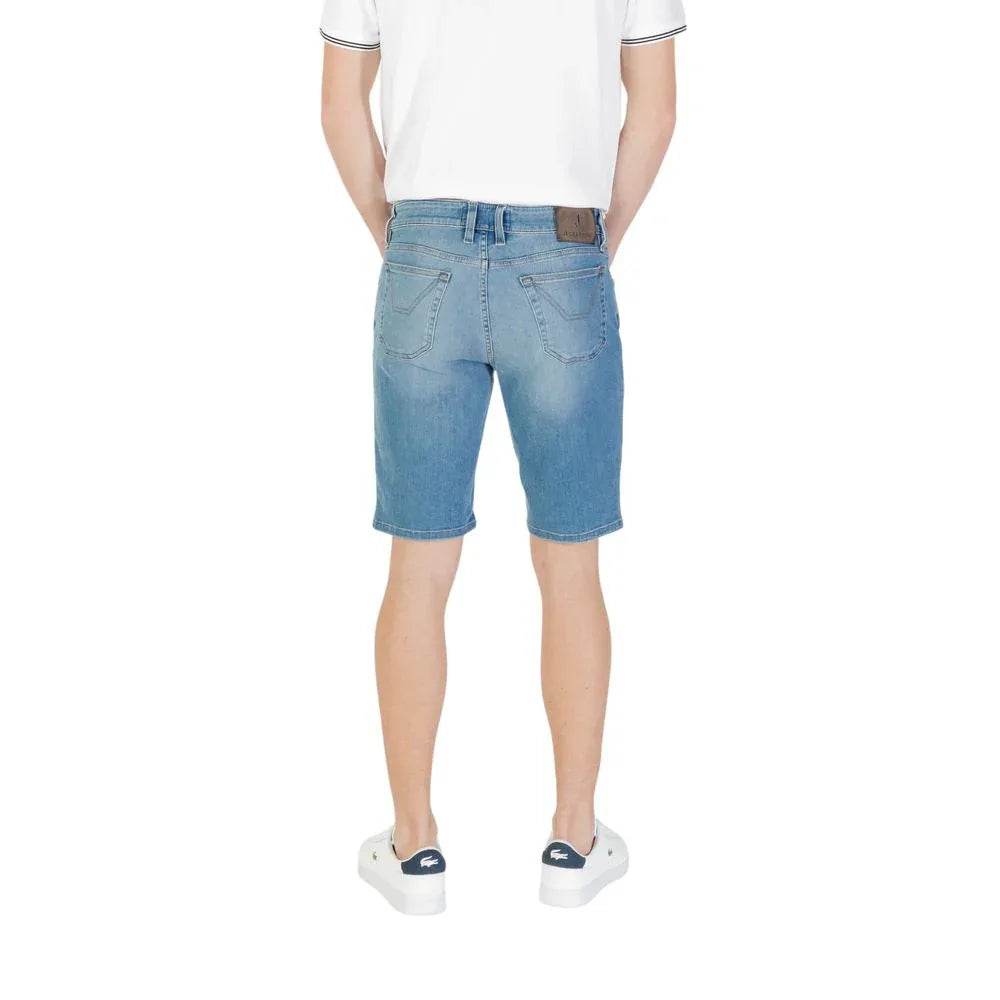 Jeckerson Light Blue Cotton Bermuda Shorts - Zeiniez