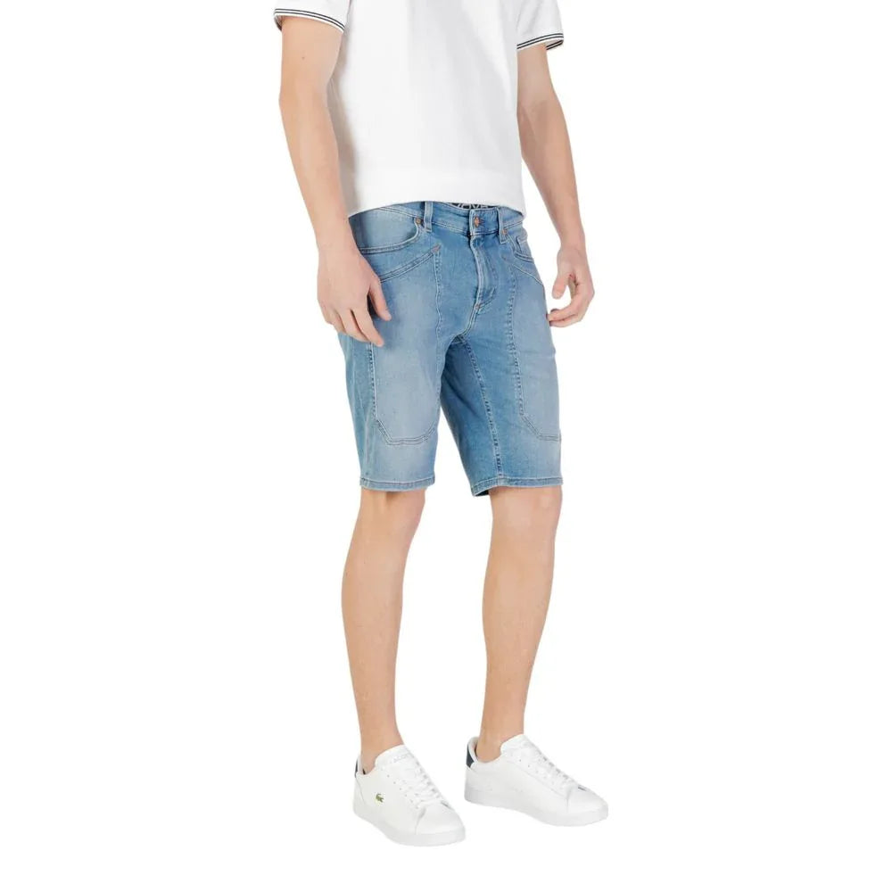 Jeckerson Light Blue Cotton Bermuda Shorts - Zeiniez