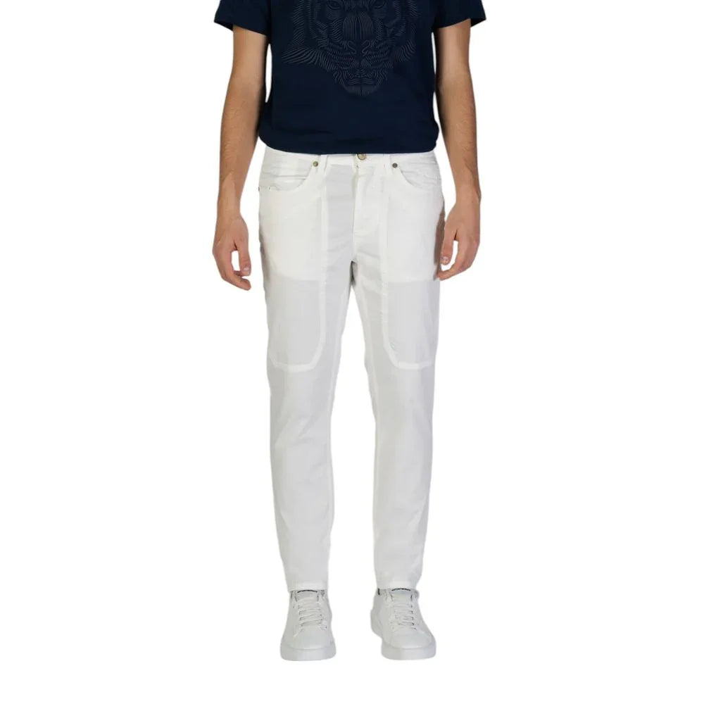 Jeckerson White Cotton Skinny Pants - Zeiniez
