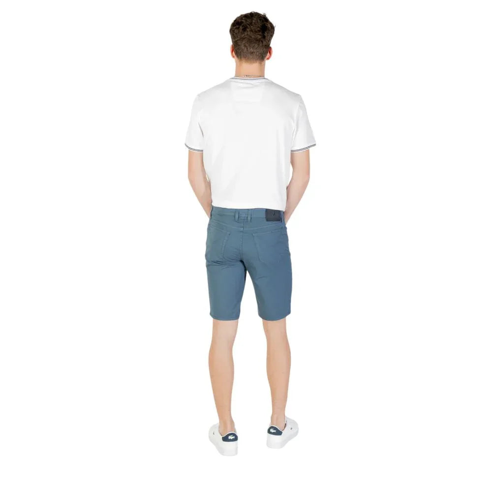 Jeckerson Blue Cotton Bermuda Shorts - Zeiniez