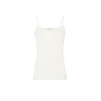 Morgan De Toi Cream Cotton Tank Tops - Zeiniez