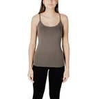 Morgan De Toi Green Cotton Tank Tops - Zeiniez