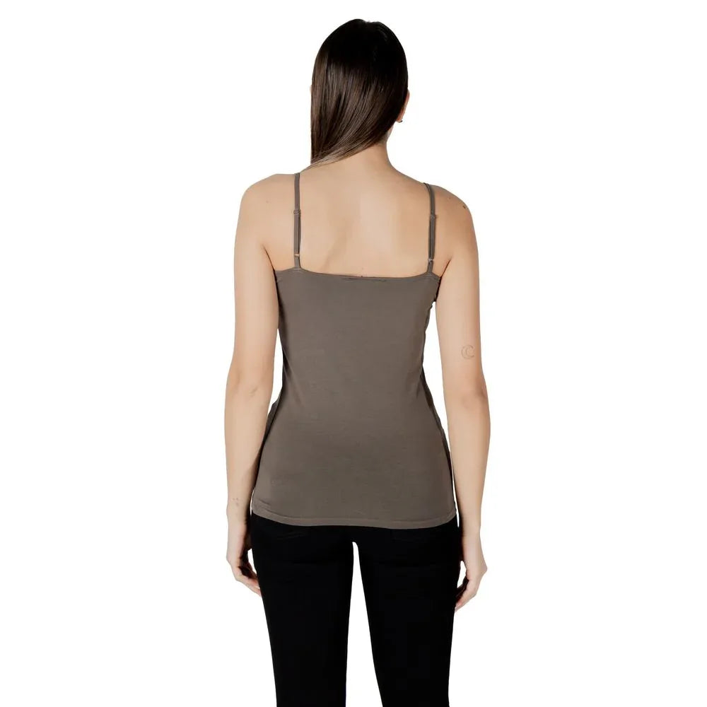 Morgan De Toi Green Cotton Tank Tops - Zeiniez