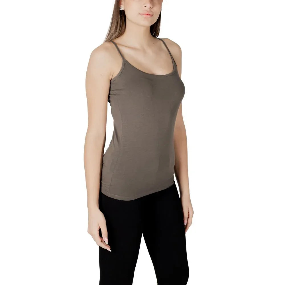 Morgan De Toi Green Cotton Tank Tops - Zeiniez