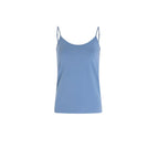Morgan De Toi Blue Cotton Tank Tops - Zeiniez