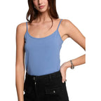 Morgan De Toi Blue Cotton Tank Tops - Zeiniez