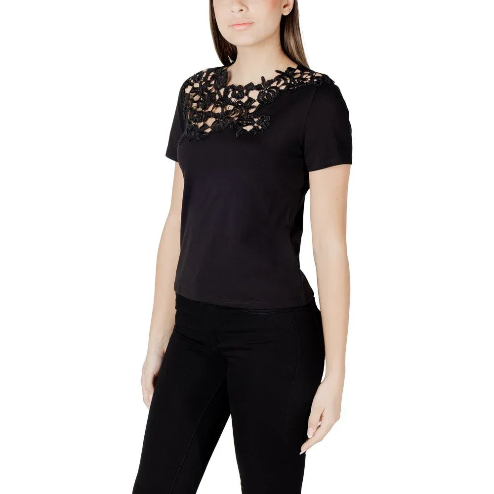 Morgan De Toi Black Cotton T-Shirt - Zeiniez