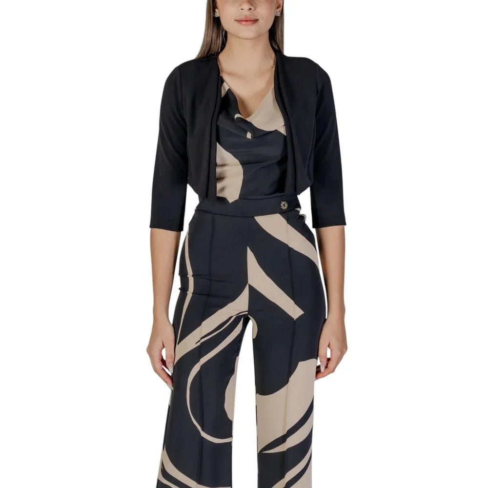 Rinascimento Black Polyester Sleveless Jacket - Zeiniez