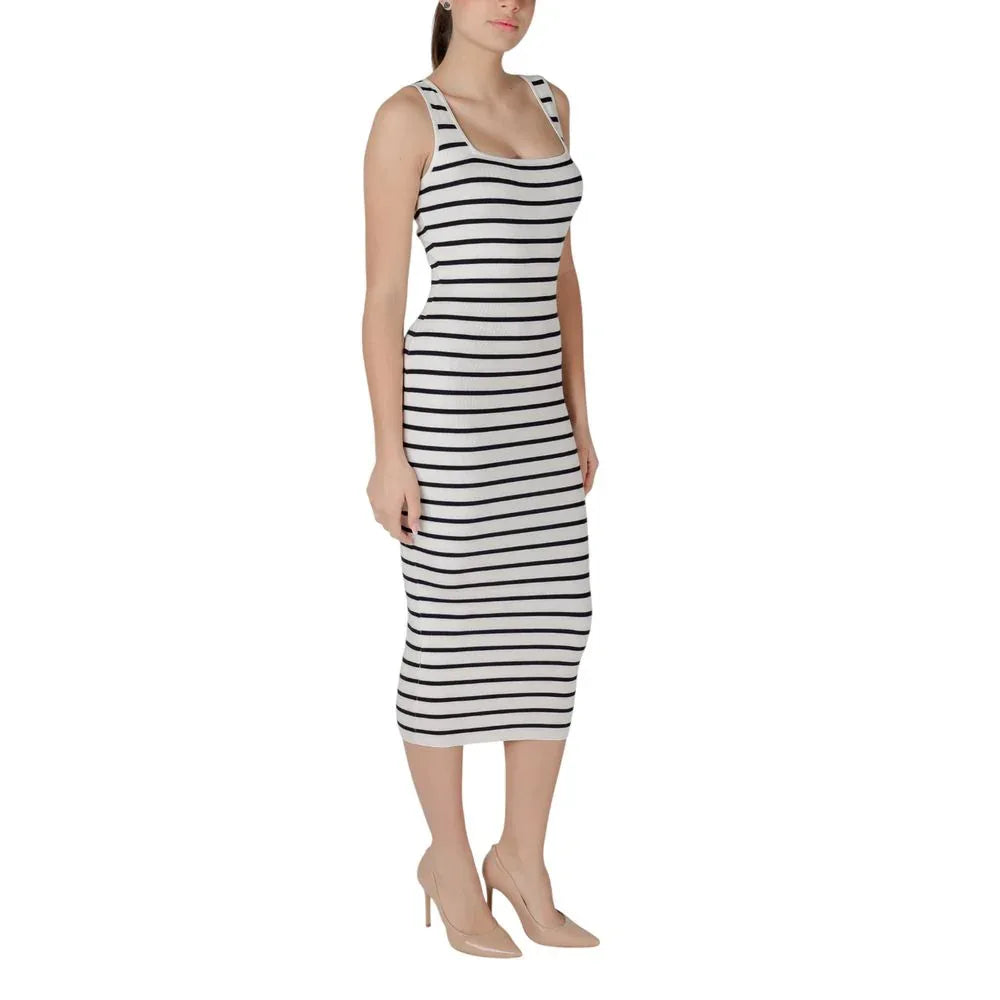 Morgan De Toi Beige Viscose Long Dress - Zeiniez