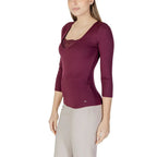 Morgan De Toi Purple Viscose Long Sleeve T-Shirt - Zeiniez