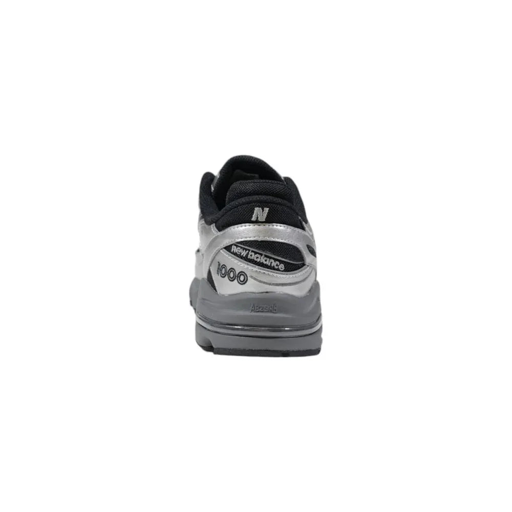 New Balance Silver Synthetic Athletic Sneakers - Zeiniez