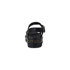 Dr. Martens Black Leather Flat Sandals