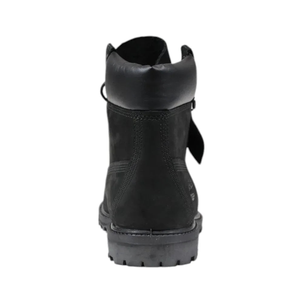Timberland Black Leather Lace-Up Boots - Zeiniez