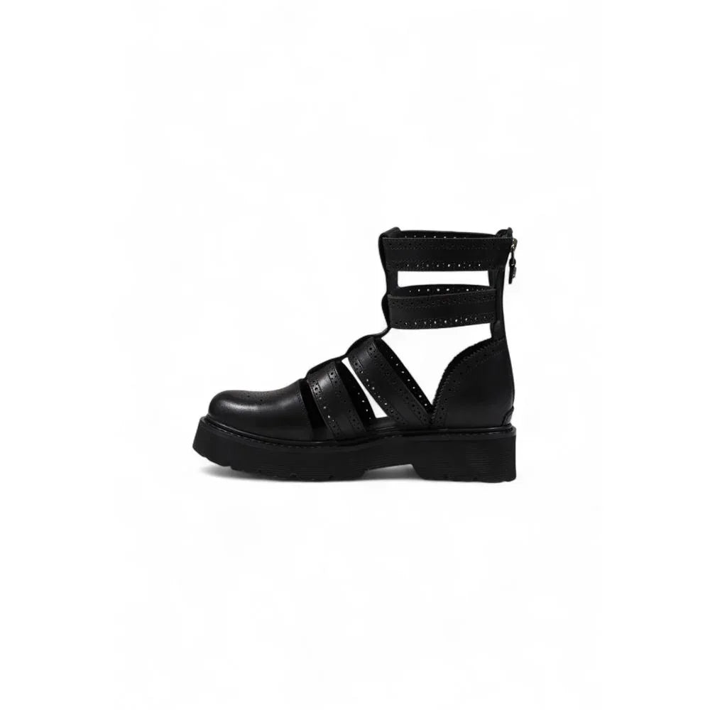 Cult Black Leather Sandals - Zeiniez
