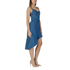 Desigual Blue Cotton Long Dress - Zeiniez